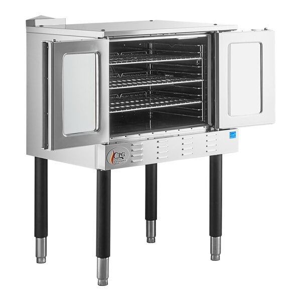 Cooking Performance Group FGCD-100-N Single Deck Standard Depth Full Size Natural Gas Convection Oven - 50,000 BTU