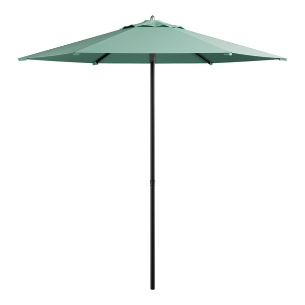 A green Lancaster Table & Seating umbrella on a white background.