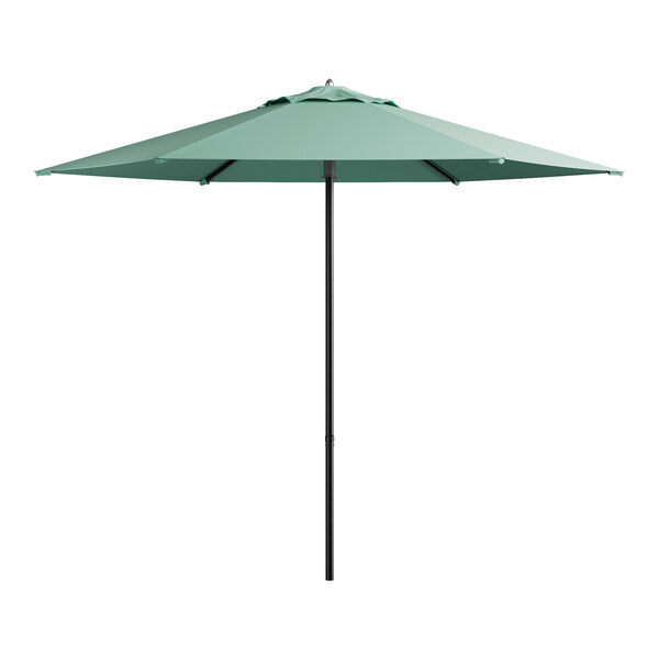 A green Lancaster Table & Seating umbrella on a white background.