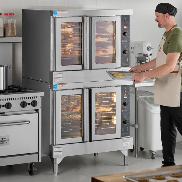 Wolf by Vulcan WC44GD-11D3 Double Deck Full Size Natural Gas Convection Oven - 100,000 BTU