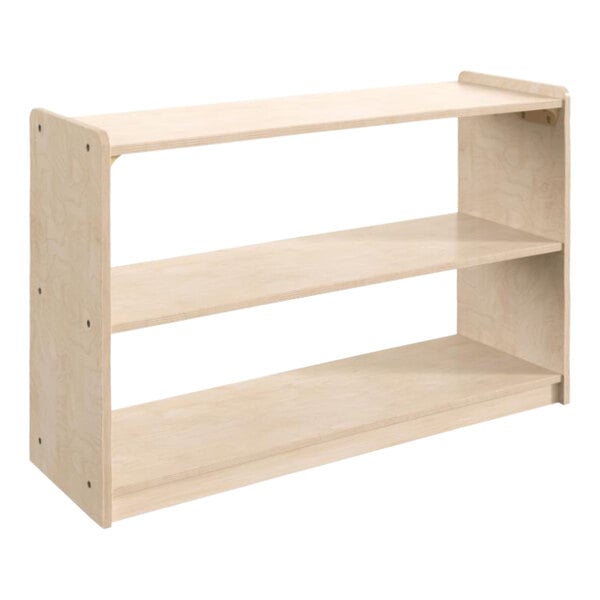 A Flash Furniture wooden 2-shelf open storage unit.