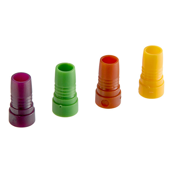 A group of colorful plastic Seko Ultra-Lean calibrated tips.