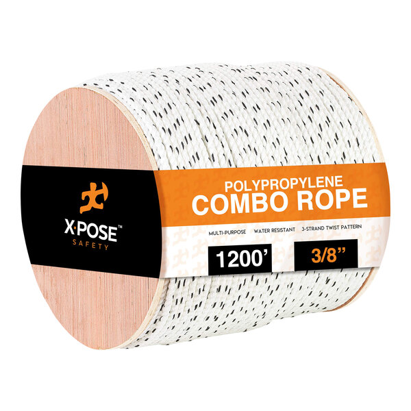 White polypropylene Xpose rope.