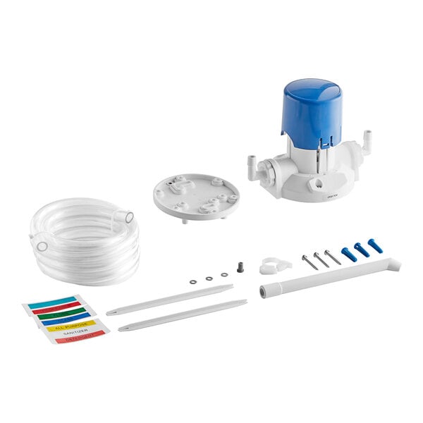 A white Seko ProDose-R chemical dispenser with a tube.