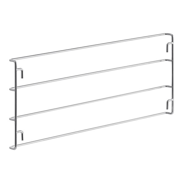 A Cooking Performance Group rack guide with metal rods for shelves.