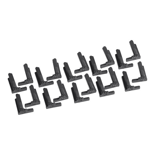 A group of black Seko lockout tabs.