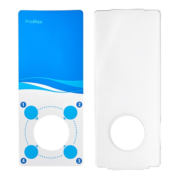 A white rectangular Seko cover with blue circles and a white rectangle.