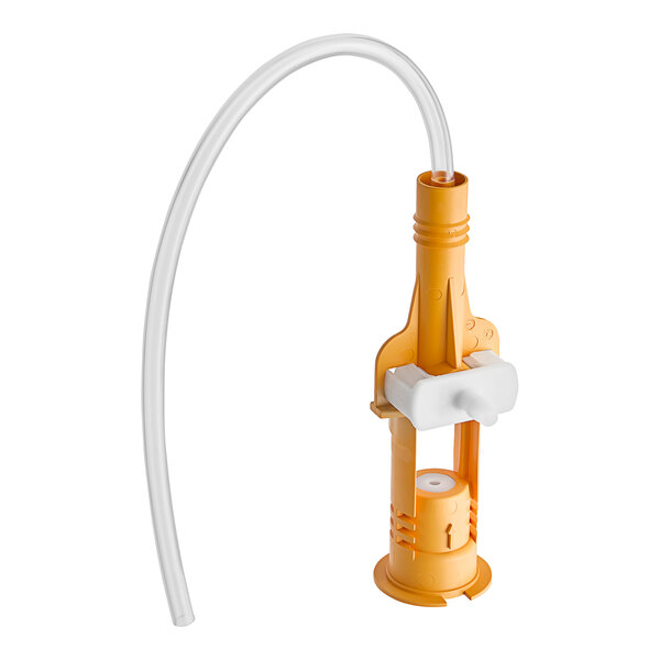 A yellow and white Seko air gap assembly with a yellow plastic tube and white handle.
