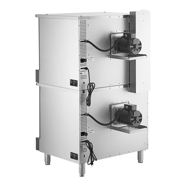 Cooking Performance Group FGC100D-ES Standard Depth Double Deck Full Size Liquid Propane Convection Oven - 100,000 BTU