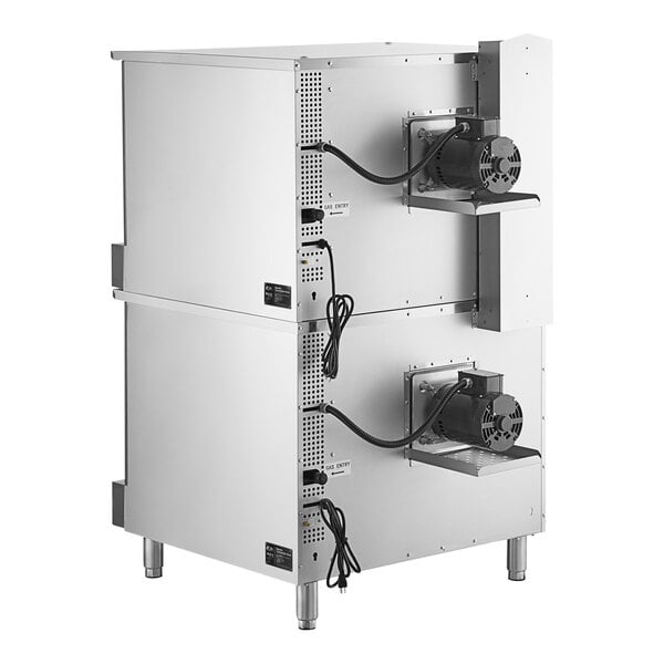 Cooking Performance Group FGC200D-ES Deep Depth Double Deck Full Size Liquid Propane Convection Oven - 100,000 BTU