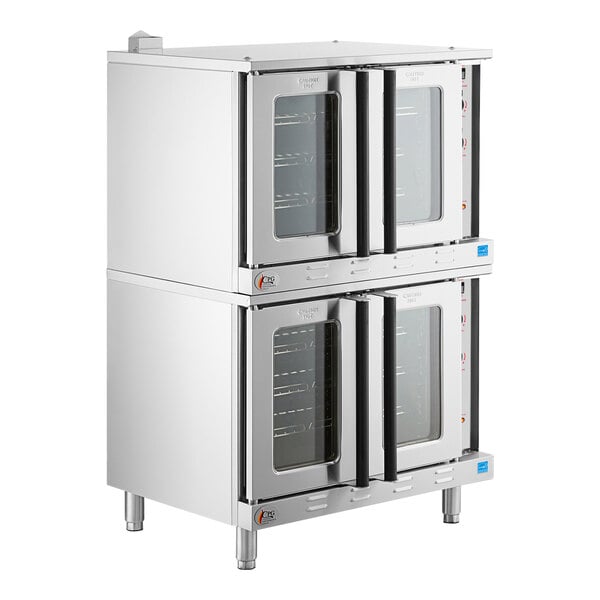 Cooking Performance Group FECD-200-B Double Deck Standard Depth Full Size Electric Convection Oven - 208V, 1 Phase, 11 kW