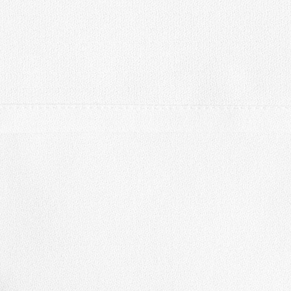 A white Oxford Momie cloth table cover with a thin border.