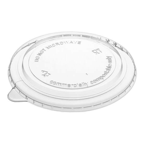 Tellus Products 24-48 oz. Round Vented Flat Take-Out Lid - 75/Pack