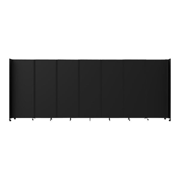 A black rectangular Versare welding partition with black panels.