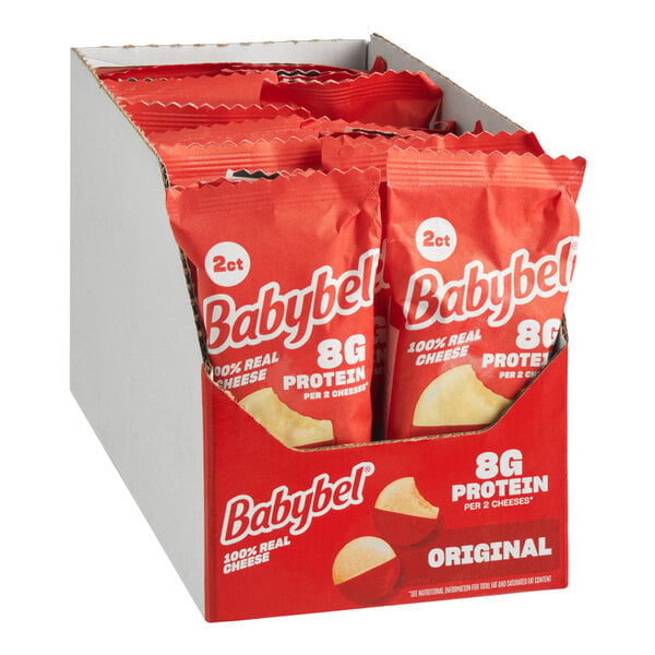 Babybel Original Mini Cheese 2-Count Pack - 20/Case