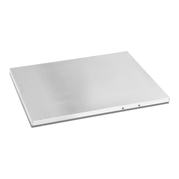 A white rectangular bottom solid door assembly for a Metro C5 series holding cabinet.