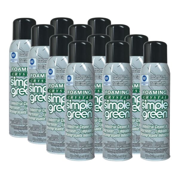 A 12-pack of Giles EAC Filter Cell Spray Cleaner.