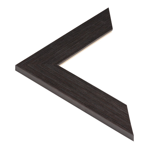 A black and brown BrandtWorks modern mirror frame.