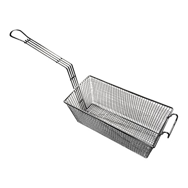 A Giles wire fryer basket with a handle.