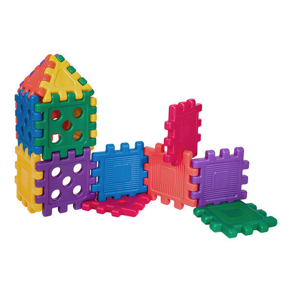 A CarePlay grid building block set with colorful blocks.