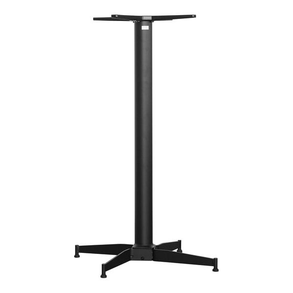 A black powder-coated steel NOROCK bar height table base.