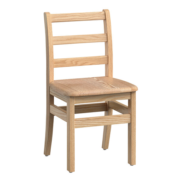 A set of two wooden Foundations Little Scholars kid's chairs with ladder backs.