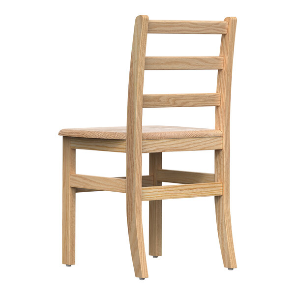A set of two wooden Foundations Little Scholars kid's chairs with ladder backs.