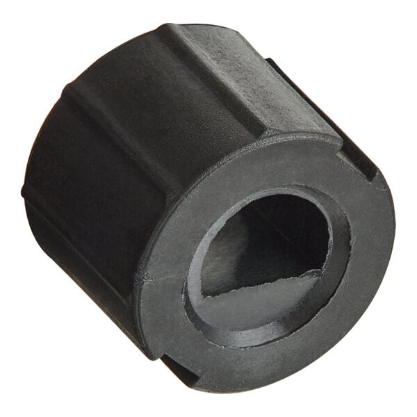 An American Range black plastic insert knob.