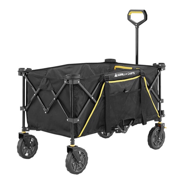 Gorilla GCSW-7P 150 lb. Collapsible Folding Outdoor Utility Wagon with  Oversized Bed