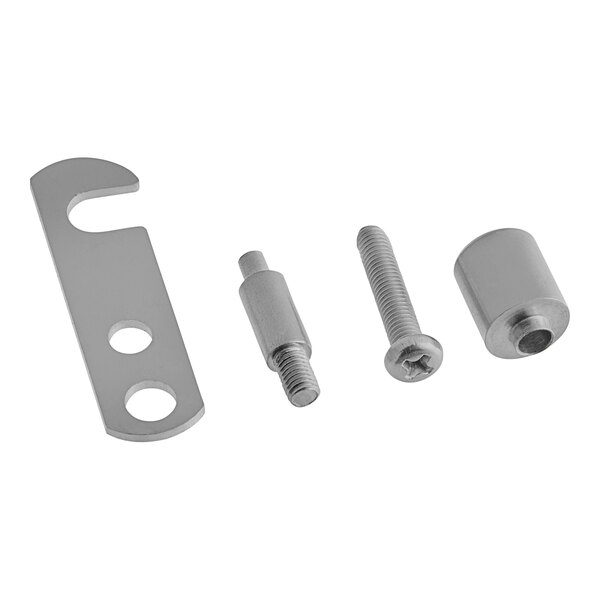 A white metal Avantco Hook Axis Cover with holes.