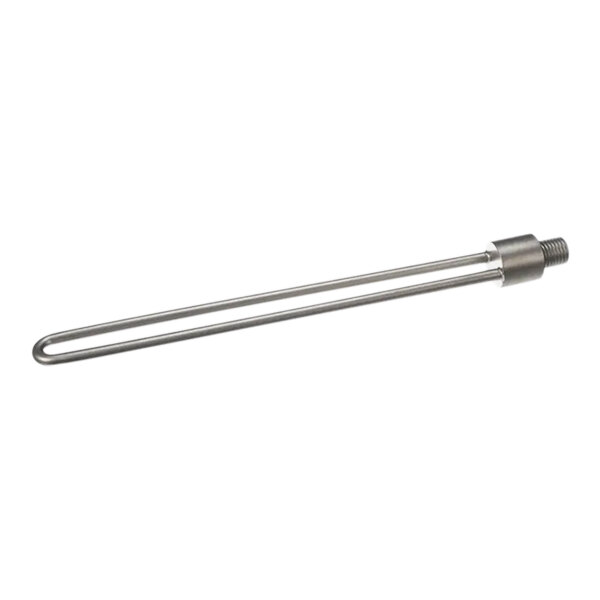 A long stainless steel beater rod with a handle.