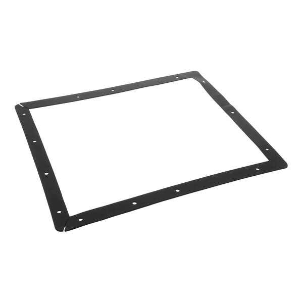 A black rectangular frame with holes.