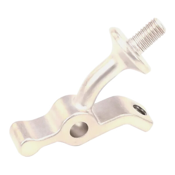 A silver metal Spaceman small handle seat clamp with a screw.