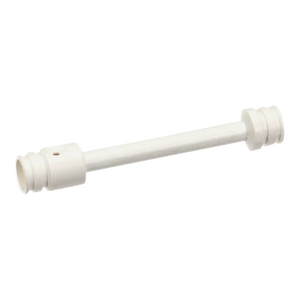 A white plastic air tube for a Spaceman soft serve machine with a nozzle and a hole.