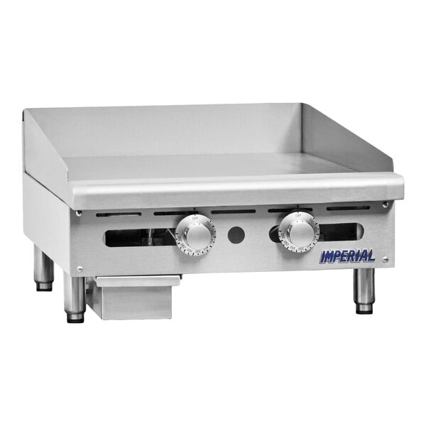 Imperial Range ITG-24 24" Countertop Thermostatically Controlled Natural Gas Griddle - 60,000 BTU