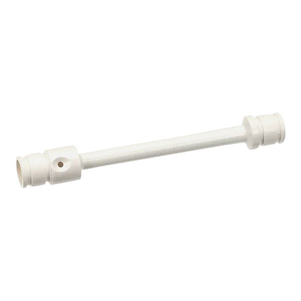 A white plastic pipe with nozzles.