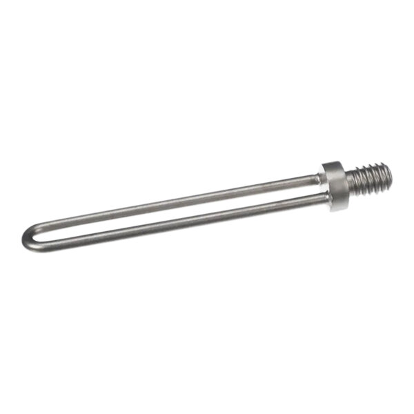 A stainless steel beater rod with a screw on the end.