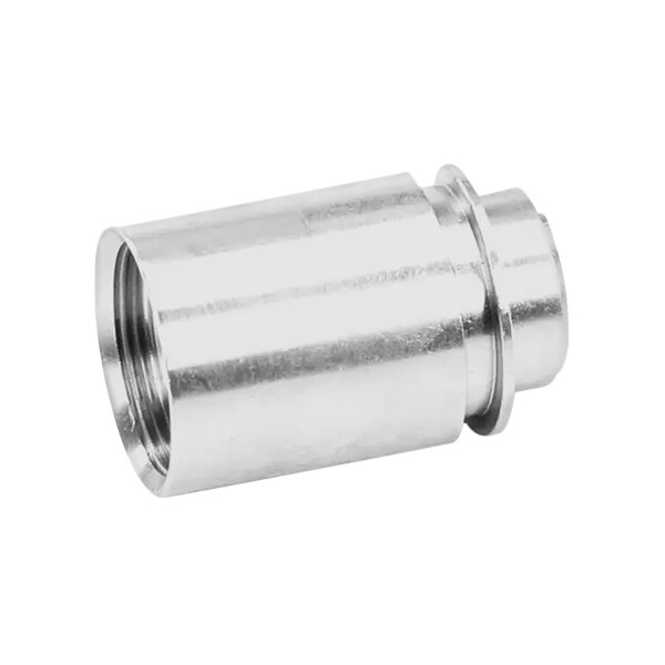 A silver metal Spaceman Lower Hopper Connector Injection Air Pump Check Valve.