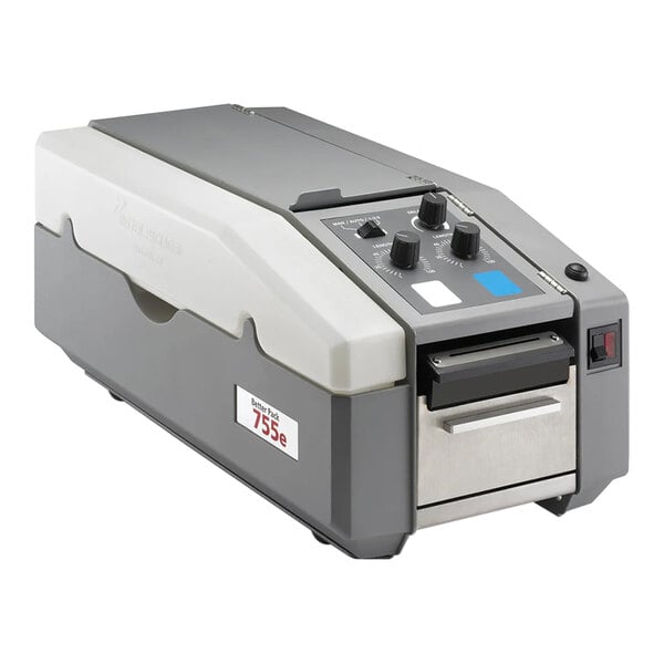A white and grey Better Packages Better Pack 755eSA electric water-activated tape dispenser.
