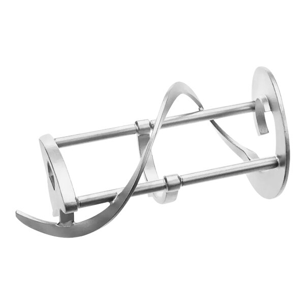 A stainless steel Spaceman small beater auger with a spiral design.