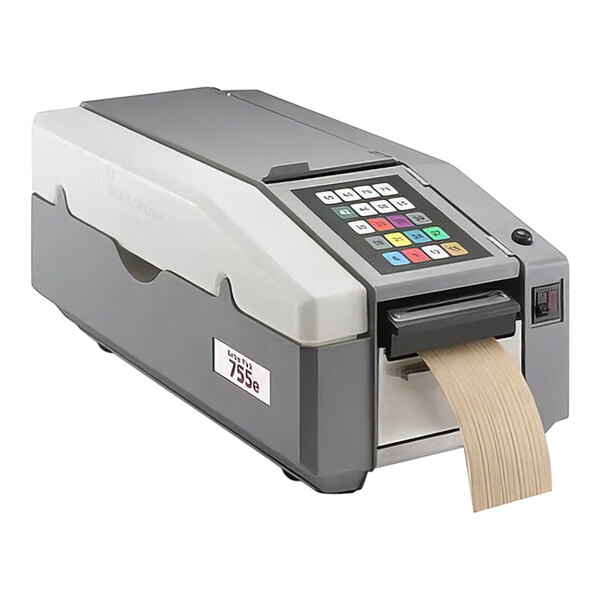 A Better Packages Better Pack 755eS electric tape dispenser with a roll of paper in it.