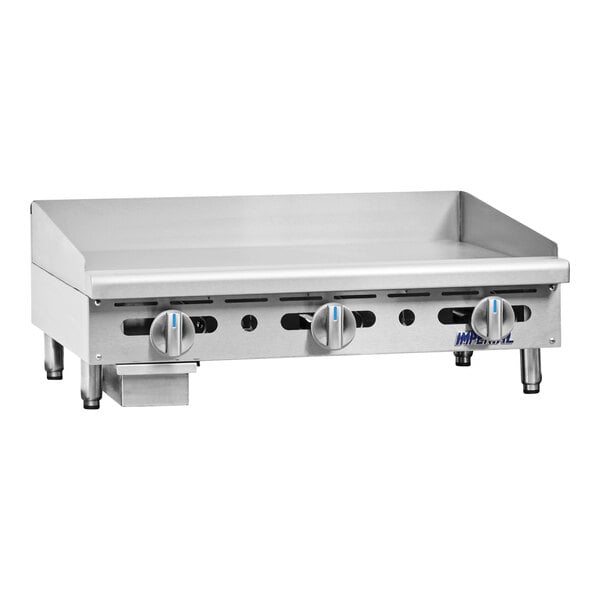 Imperial Range IMGA-3628-1 36" Liquid Propane Griddle with Manual Controls and 1" Steel Plate - 90,000 BTU