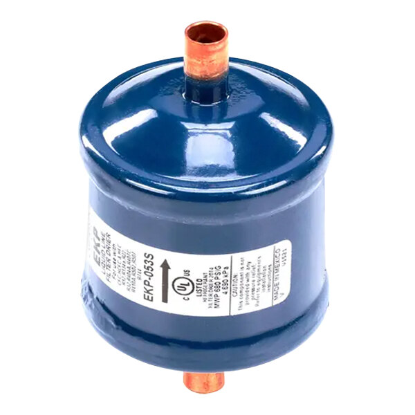 A blue cylinder with a copper tip, the Alto-Shaam FI-29899 Filter Dryer.