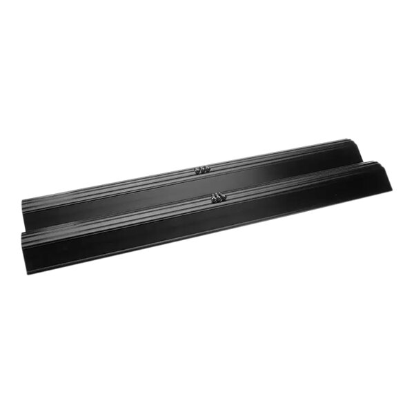 A black plastic Cres Cor door handle kit with screws on a white background.