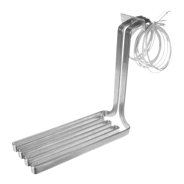 A Frymaster 8072637 metal element with a wire attached.