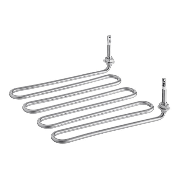 A set of four Avantco stainless steel heating elements for a SAL23M.