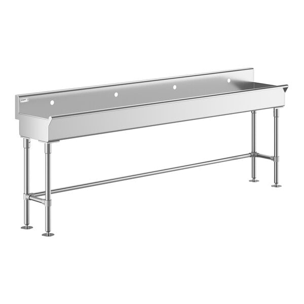 Regency 96" x 17 1/2" Hand Sink for 4 Single-Inlet Faucets