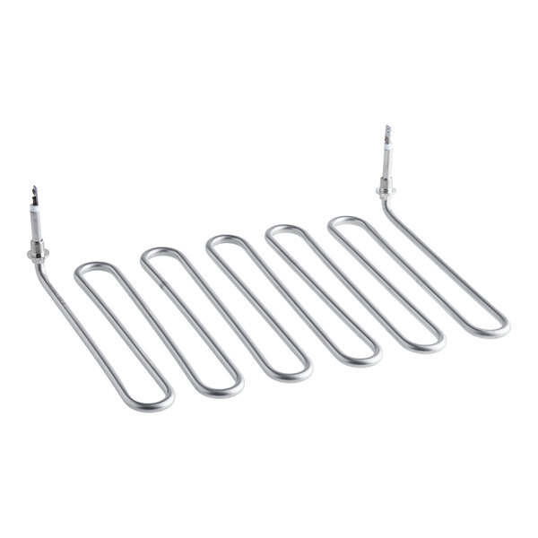 A close-up of four Avantco stainless steel heating elements.