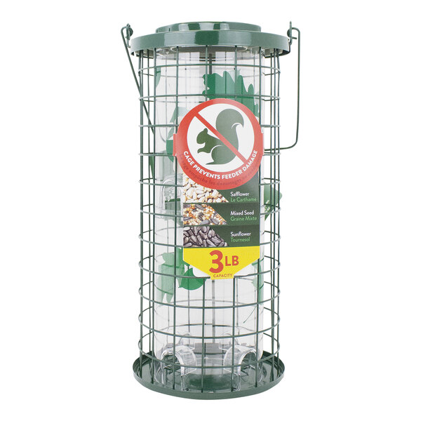 Perky Pet Squirrel Stumper 3 lb. 8 Port Caged Bird Feeder with Twist Lock Lid