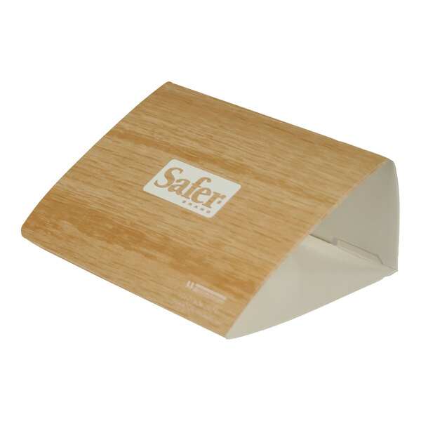 A light brown Safer box with white and brown lettering.